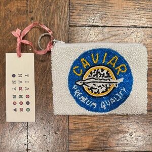 Tiana NY “Caviar” Beaded Pouch Bag Coin Purse NEW with Box